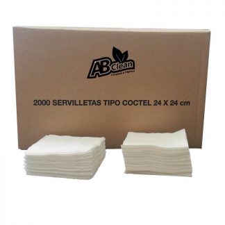 Caja servilletas sin plástico 24×24 2.000un.