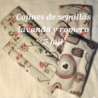 Cojines de semillas con lavanda y romero